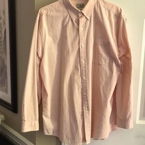L.L. Bean Men's Light Orange Button Down Shirt